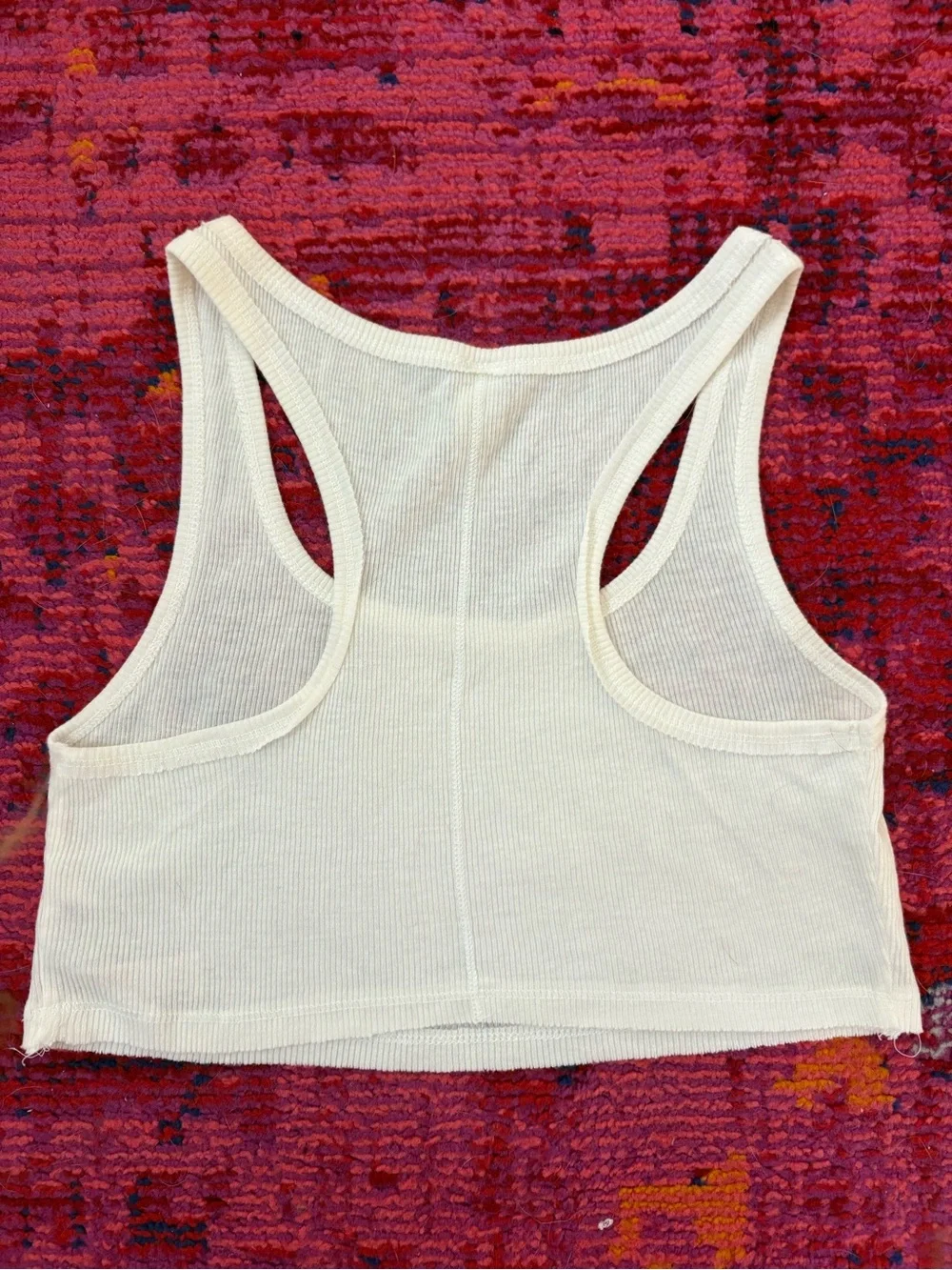 Free People cropped white tank